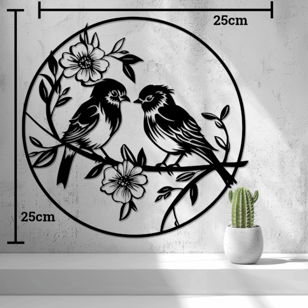 2D Birds with Flowers Wall Art - Image 2