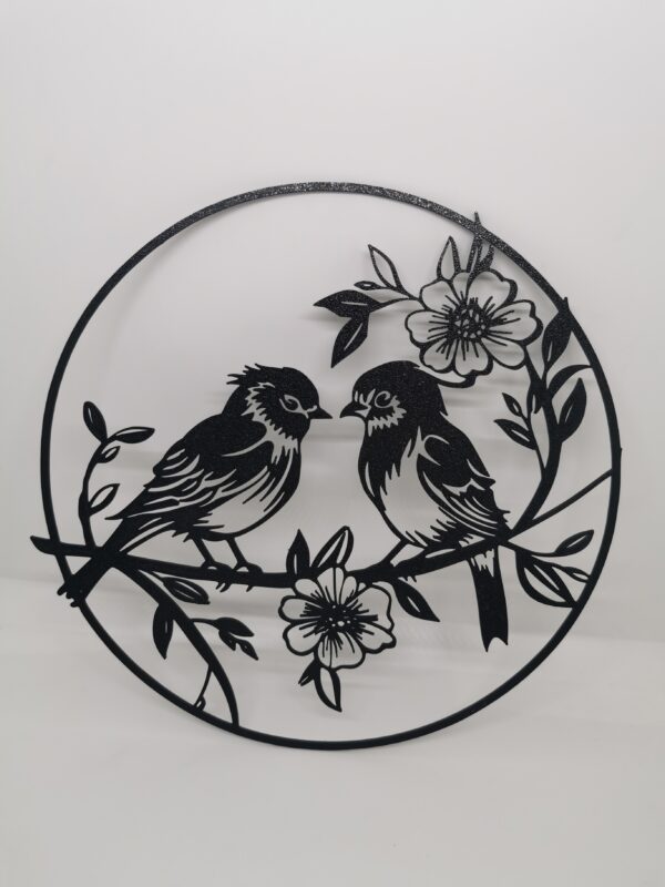 2D Birds with Flowers Wall Art - Image 3