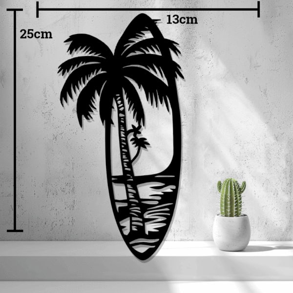 2D Surfboard Beach Design Wall Art - Image 3